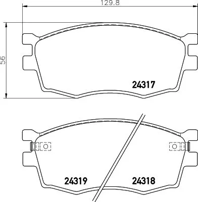 1x  MINTEX Brake Pad Set