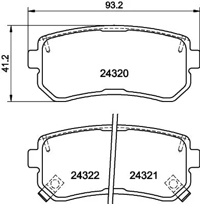 1x  MINTEX Brake Pad Set