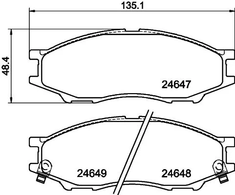 1x MINTEX MDB2755 Brake Pad Set