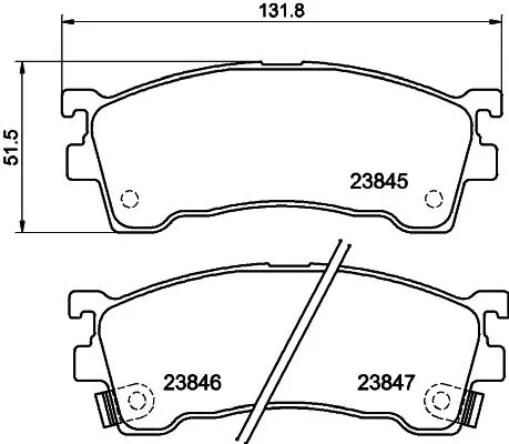 1x  MINTEX Brake Pad Set
