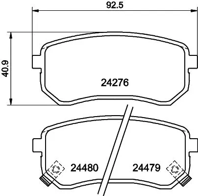 1x MINTEX MDB2799 Brake Pad Set