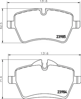 1x  MINTEX Brake Pad Set