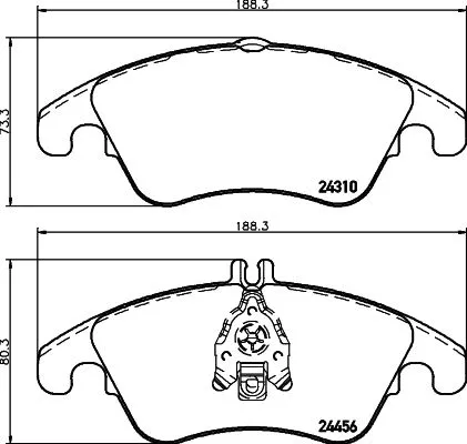 1x MINTEX MDB2831 Brake Pad Set