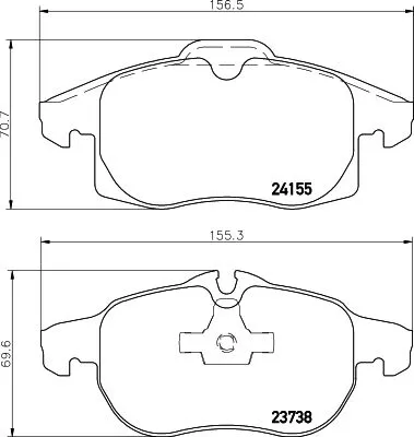 1x  MINTEX Brake Pad Set