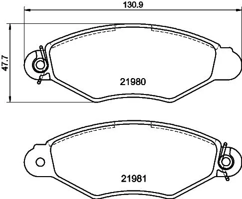 1x  MINTEX Brake Pad Set
