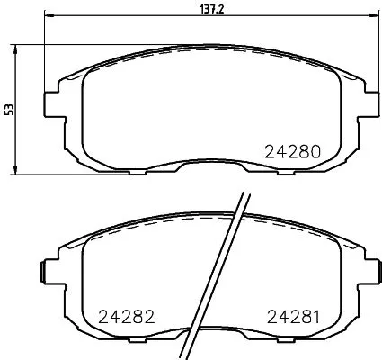 MINTEX MINTEX (MDB2847) 1x  MINTEX Brake Pad Set 