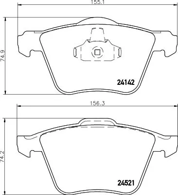 1x  MINTEX Brake Pad Set