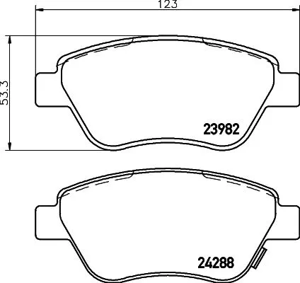 1x  MINTEX Brake Pad Set