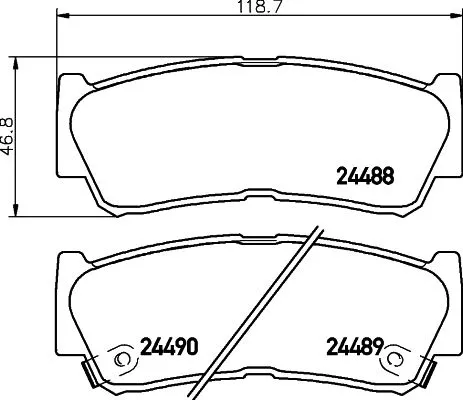 1x  MINTEX Brake Pad Set
