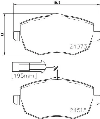 1x  MINTEX Brake Pad Set