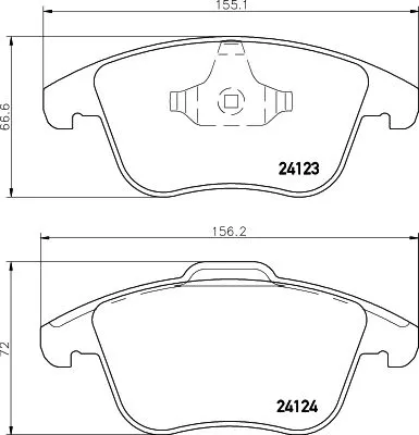 1x  MINTEX Brake Pad Set