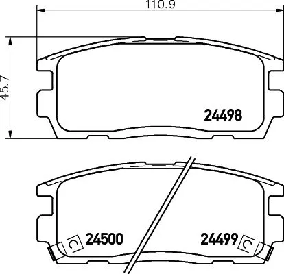1x  MINTEX Brake Pad Set