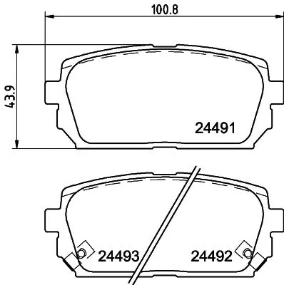 1x  MINTEX Brake Pad Set