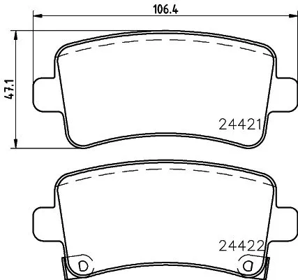 1x  MINTEX Brake Pad Set