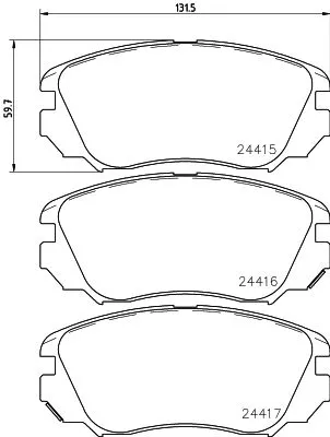 MINTEX MINTEX MDB2870 1x MINTEX MDB2870 Brake Pad Set 