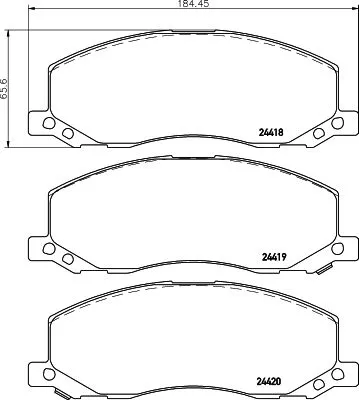 1x  MINTEX Brake Pad Set