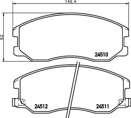 MINTEX MINTEX MDB2872 1x MINTEX MDB2872 Brake Pad Set 