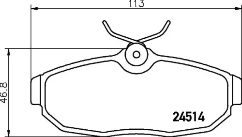 1x MINTEX MDB2874 Brake Pad Set