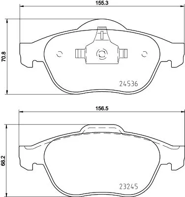 1x MINTEX MDB2884 Brake Pad Set