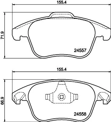 1x  MINTEX Brake Pad Set