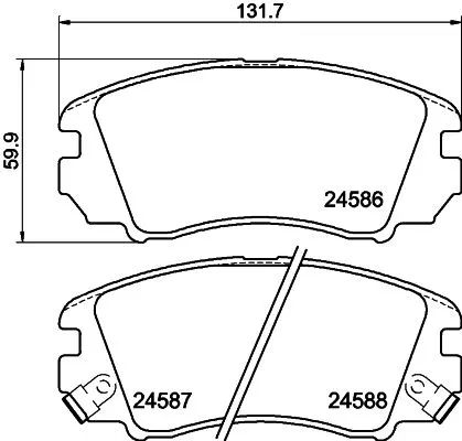 1x  MINTEX Brake Pad Set