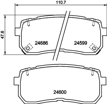 1x  MINTEX Brake Pad Set