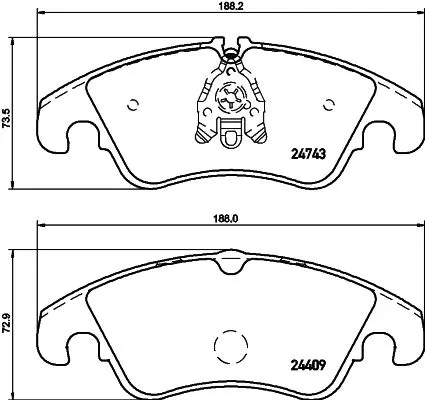 1x  MINTEX Brake Pad Set