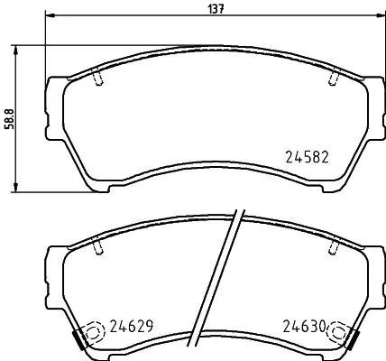 1x  MINTEX Brake Pad Set