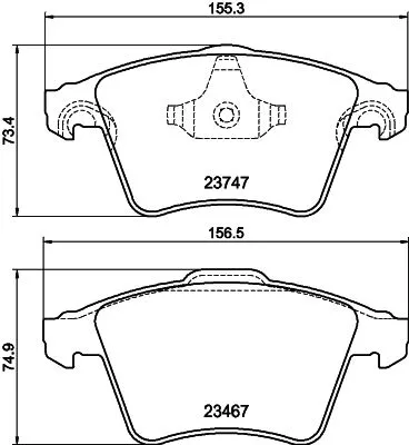 1x  MINTEX Brake Pad Set