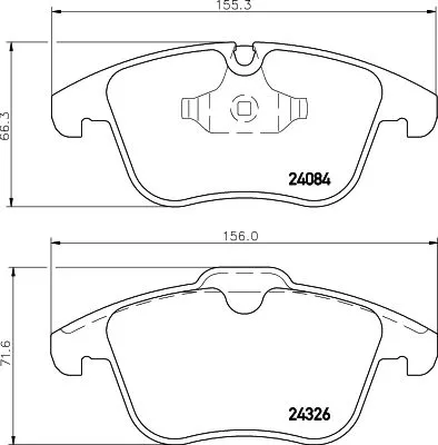 1x MINTEX MDB2944 Brake Pad Set