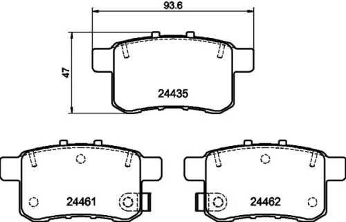1x  MINTEX Brake Pad Set