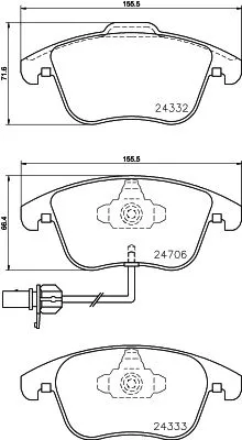 1x  MINTEX Brake Pad Set