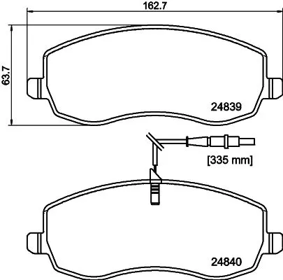 1x  MINTEX Brake Pad Set