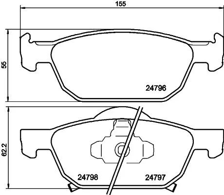 1x  MINTEX Brake Pad Set