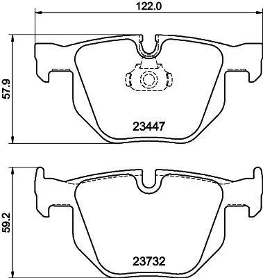 1x  MINTEX Brake Pad Set