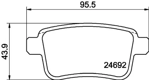 1x  MINTEX Brake Pad Set