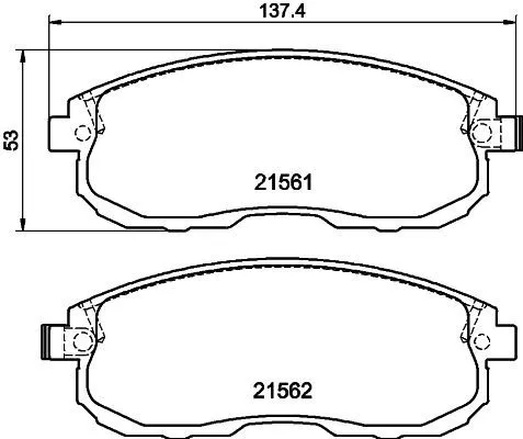 1x  MINTEX Brake Pad Set