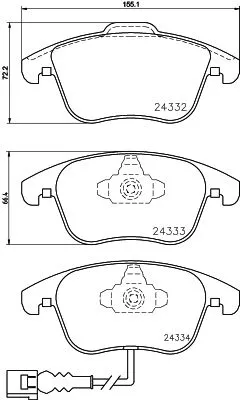 MINTEX MINTEX (MDB2973) 1x  MINTEX Brake Pad Set 