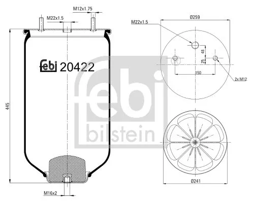 FEBI BILSTEIN FEBI BILSTEIN 20422 Febi Air Bag Suspension Spring 