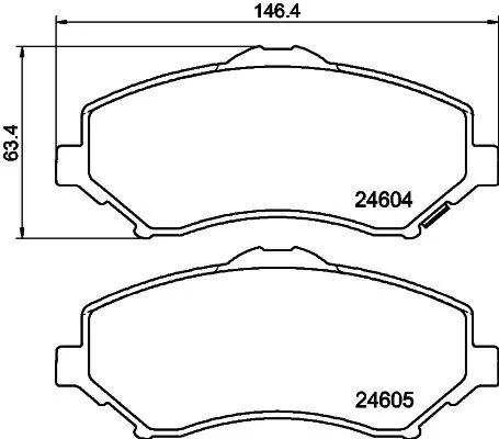 1x  MINTEX Brake Pad Set