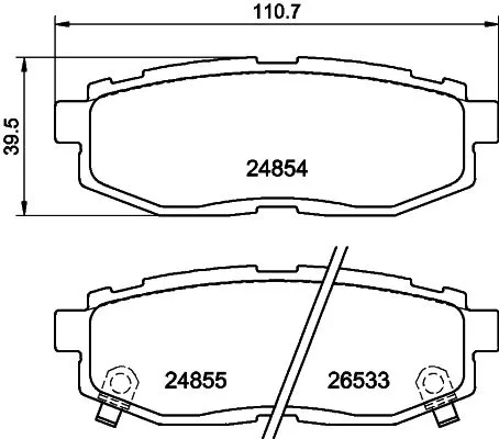 1x  MINTEX Brake Pad Set