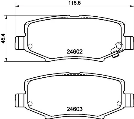 1x  MINTEX Brake Pad Set
