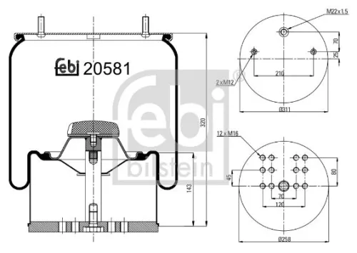 Febi Air Bag Suspension Spring