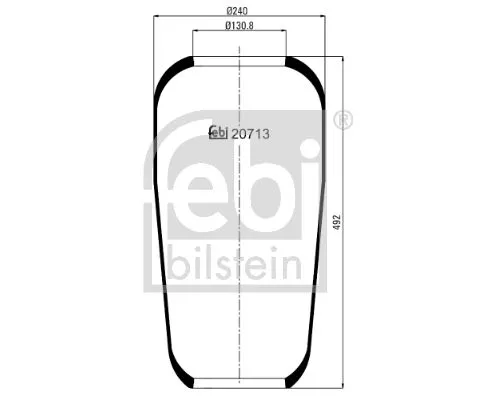 Febi Rear Air Bag Suspension Spring For Volvo F10 F12 F16 Fl Fl10 Fl12 Fl6 