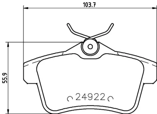 1x MINTEX MDB3023 Brake Pad Set