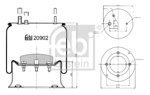 FEBI BILSTEIN FEBI BILSTEIN 20902 Febi Rear Left Or Right Air Bag Suspension Spring For Renault Trucks Magn 