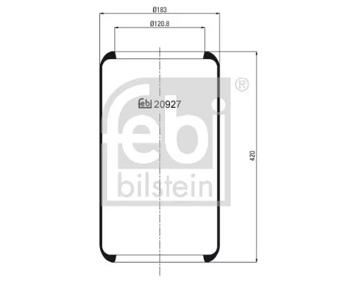 FEBI BILSTEIN FEBI BILSTEIN 20927 Febi Front Rear Air Bag Suspension Spring For Volvo Olympian 