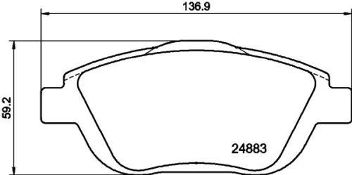1x  MINTEX Brake Pad Set
