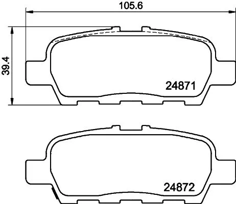 1x  MINTEX Brake Pad Set