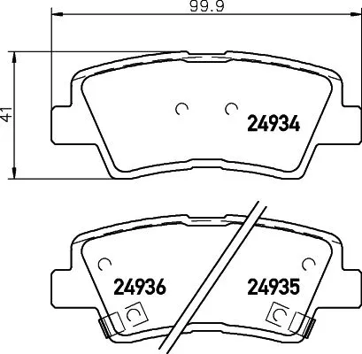 1x  MINTEX Brake Pad Set